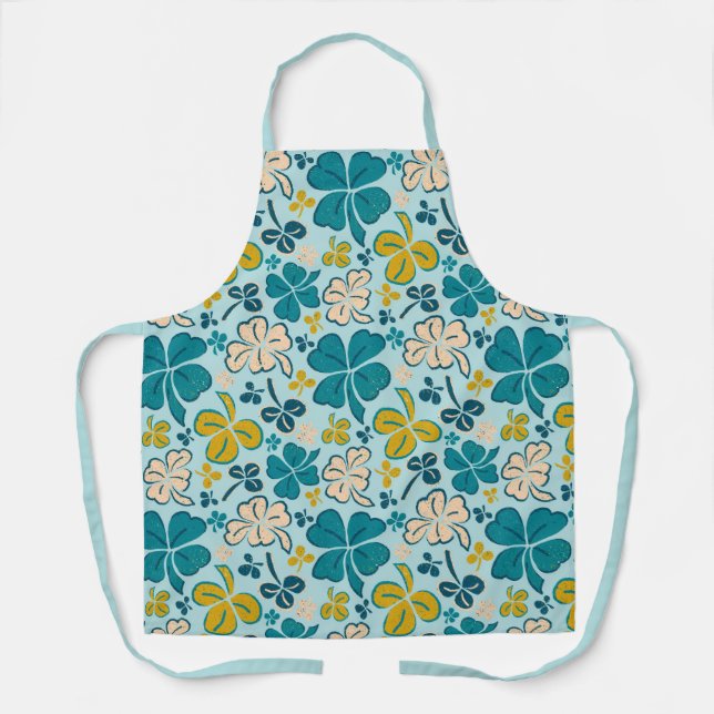 Tablier Verte Lucky Shamrock Clover Saint Patrick`s Day (Recto)