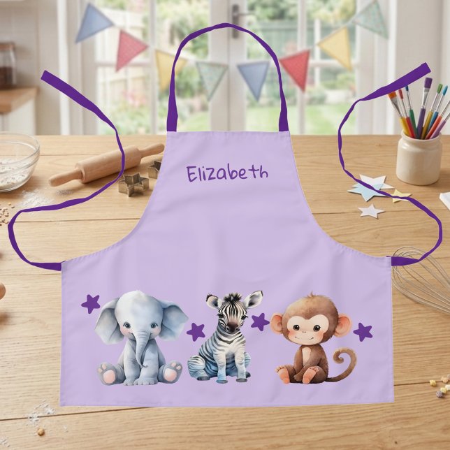 Tablier Vêtements enfant ajouter nom animaux mignons étoil (Créateur téléchargé)