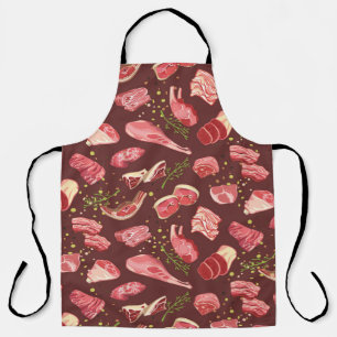 Tablier Viande de porc fraîche colorée sans couture motif 