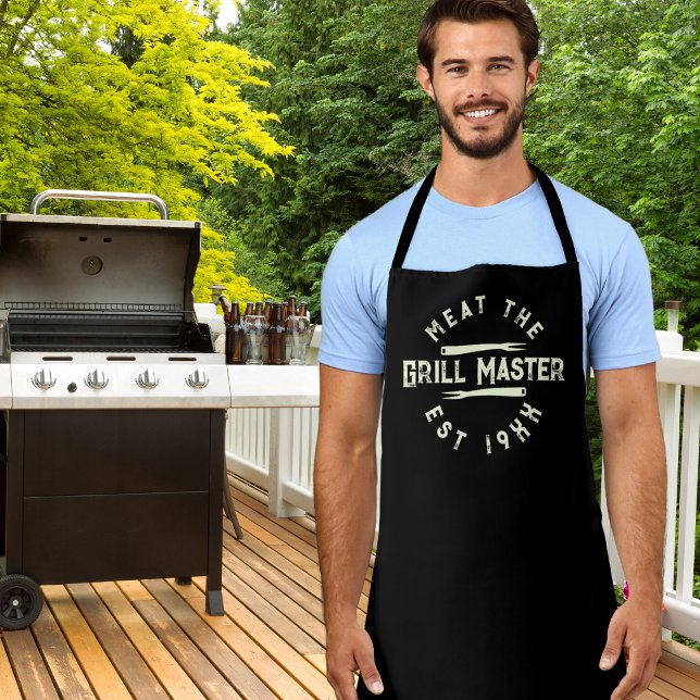 Tablier Viande le Maître du Grill BBQ (Créateur téléchargé)