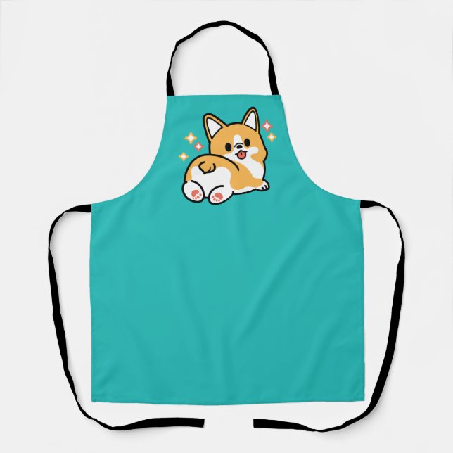 Tablier Vibes Corgi Butt et Nap - Joli chien couché (Recto)