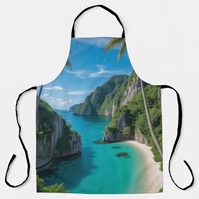 Tablier "Vibes d'île dans la cuisine" (Recto)
