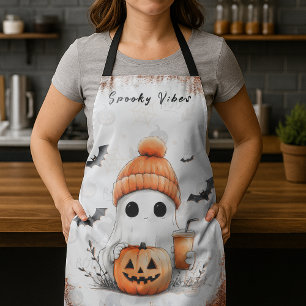 Tablier Vibes Éffrayantes d'épices citrouilles personnalis