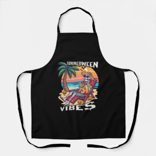 Tablier Vibes Summerween Halloween squelette