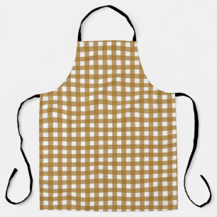Tablier Vichy Brun Sienne