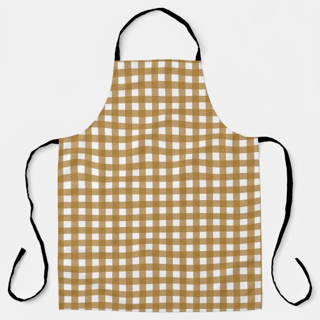 Tablier Vichy Brun Sienne (Recto)