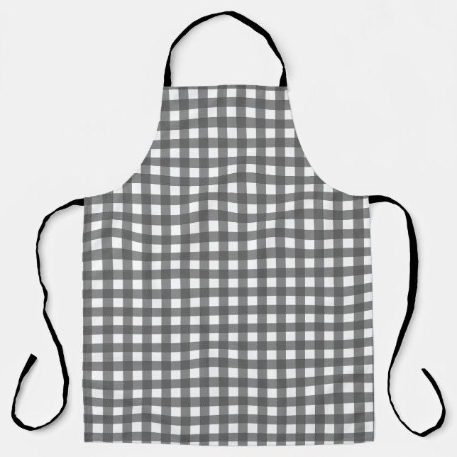 Tablier Vichy Gris anthracite (Recto)