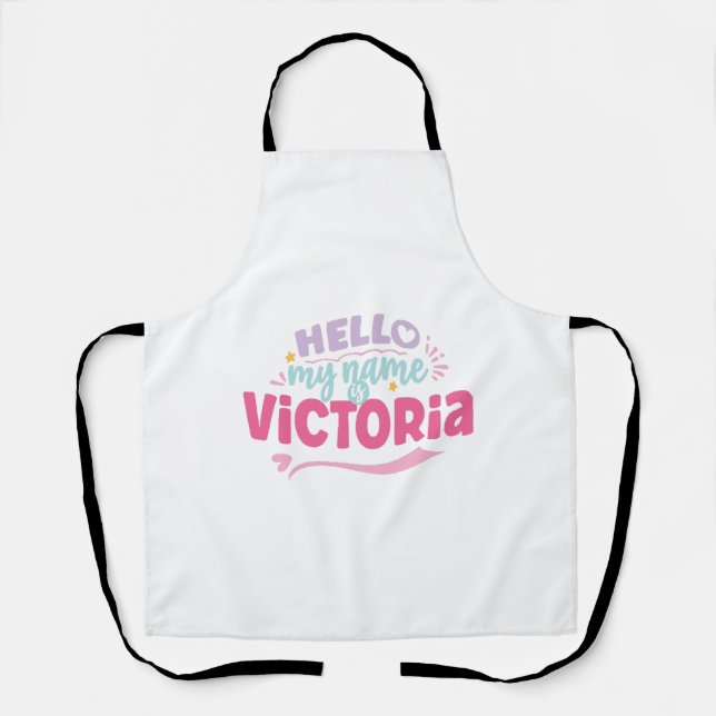 Tablier Victoria - je m'appelle Victoria  (Recto)