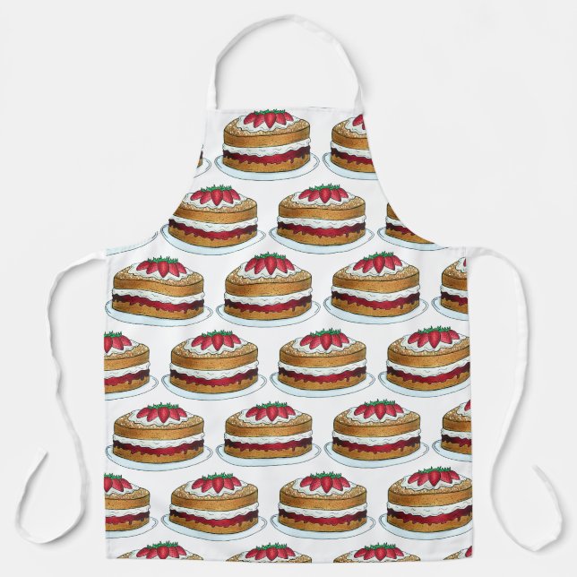 Tablier Victoria Sponge Cake British Food Baking Dessert (Recto)