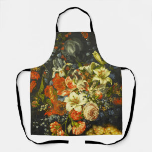 Tablier Vie morte avec fleurs et fruits