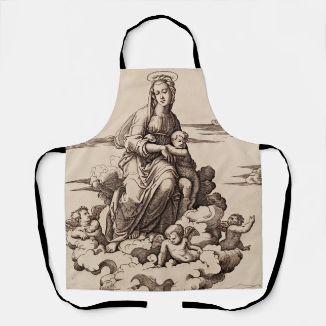 Tablier Vierge et Enfant dans les Nuages (Recto)