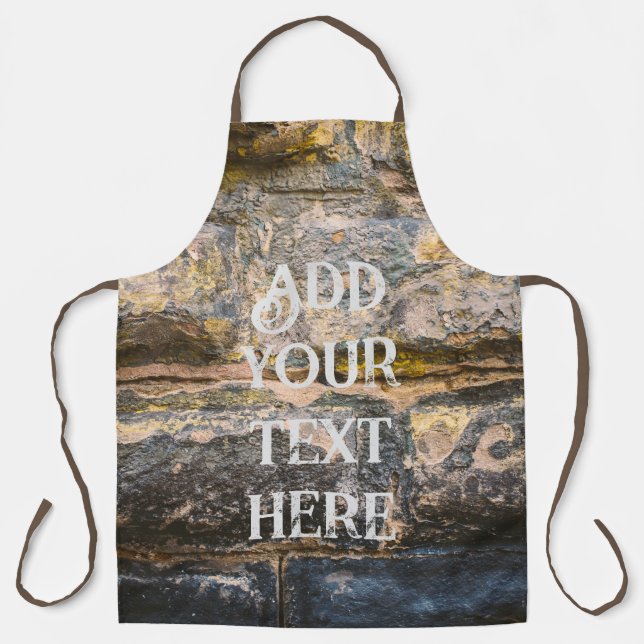 Tablier Vieux mur en briques peintes (Recto)