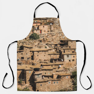 Tablier Vieux village rural traditionnel au Maroc. Tr