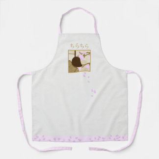 Tablier Viewing Cherry Blossoms Apron