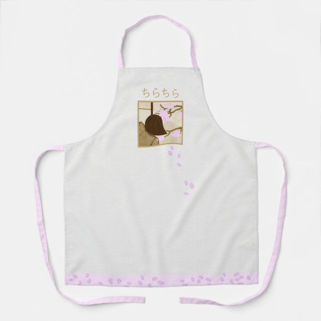 Tablier Viewing Cherry Blossoms Apron (Recto)