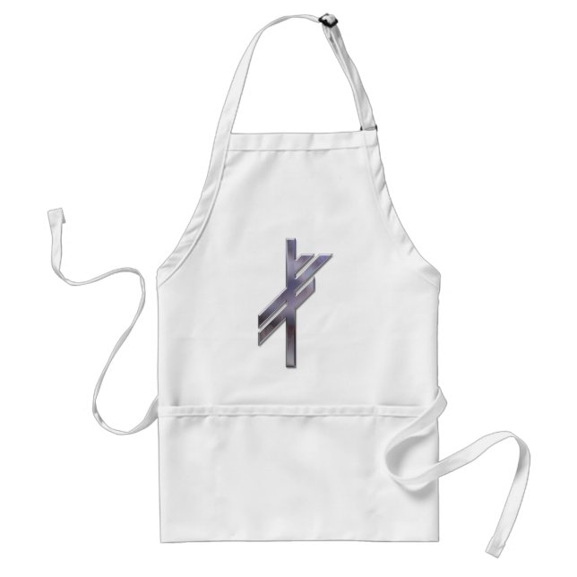 Tablier Viking Rune-luck-silver (Devant)