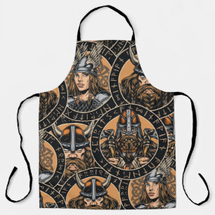 Tablier Viking Warriors : Motif Vintage coloré