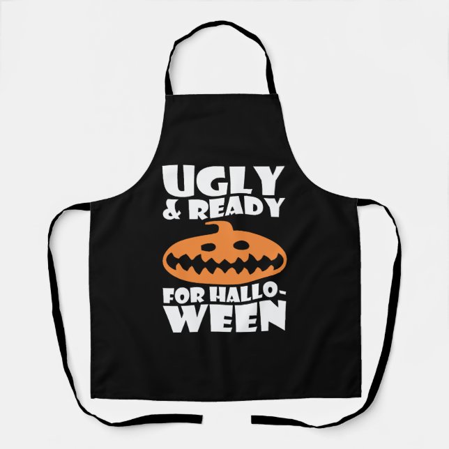 Tablier Vilain Et Prêt Pour Le Citrouille Halloween (Recto)