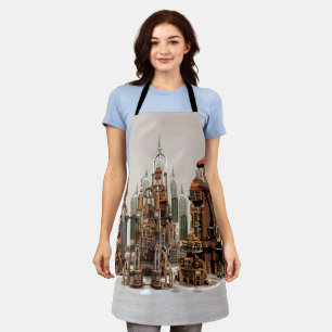 Tablier Ville de fantasy futuriste Art de la skyline de sc