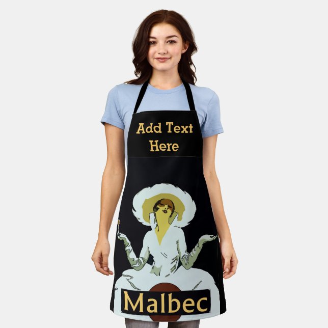 Tablier Vin Abstrait Design ajouter du texte, Apron (Porté)