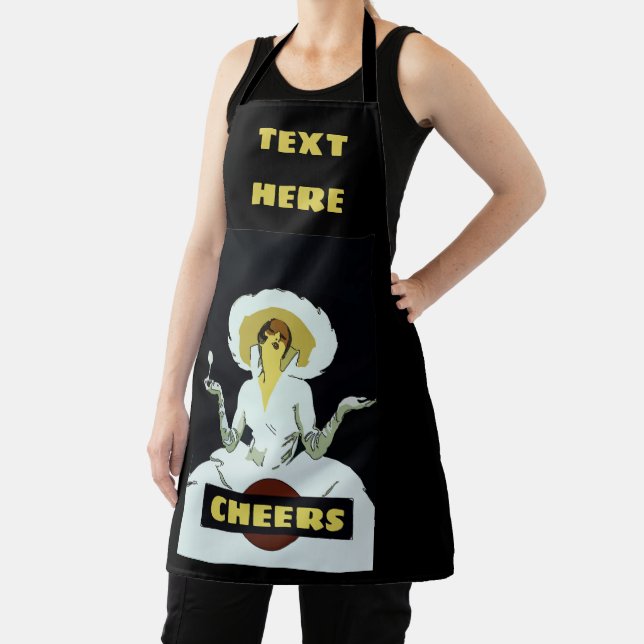 Tablier Vin Abstrait Design ajouter du texte, Apron (Insitu)