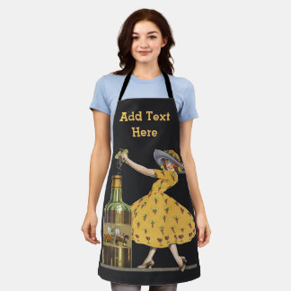 Tablier Vin Abstrait Design ajouter du texte, Apron