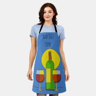 Tablier Vin Abstrait Design ajouter du texte, Apron