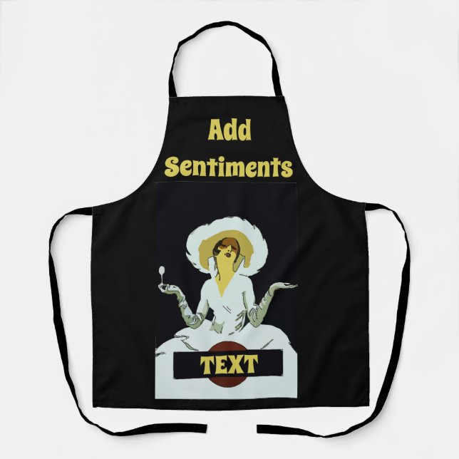 Tablier Vin Abstrait Design modifier et ajouter du texte,  (Recto)