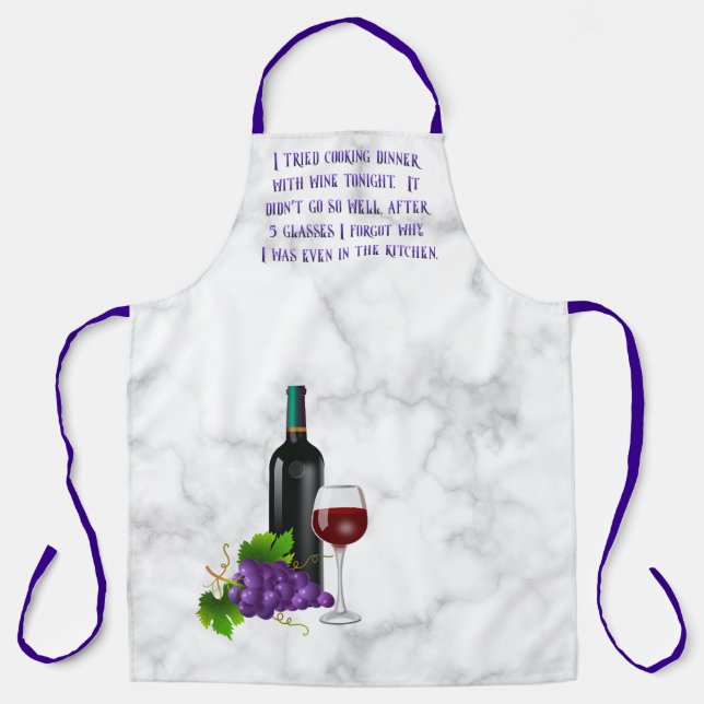 Tablier Vin amusant - Apron LG (Recto)