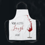Tablier Vin Amusant Un Peu Rire Beaucoup<br><div class="desc">Un tablier amusant pour tous les chefs, un cadeau parfait pour les hommes et les femmes ce noël, avec un arrière - plan blanc classique, un verre de vin rouge, avec le texte "VINS UN PEU RIRE ALOT". Idéal pour barbecue ou dans la cuisine de la maison! facilement personnalisé avec...</div>