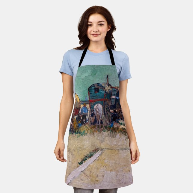 Tablier Vincent Van Gogh - Caravanes, Camp de Tziganes prè (Porté)
