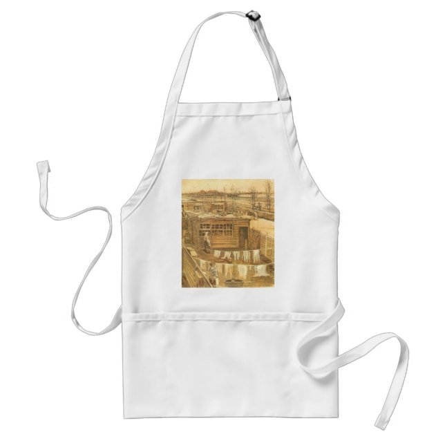 Tablier Vincent van Gogh - Chantier de charpentier et buan (Devant)