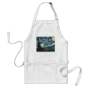 Tablier Vincent van Gogh, Nuit étoilée. Art célèbre.