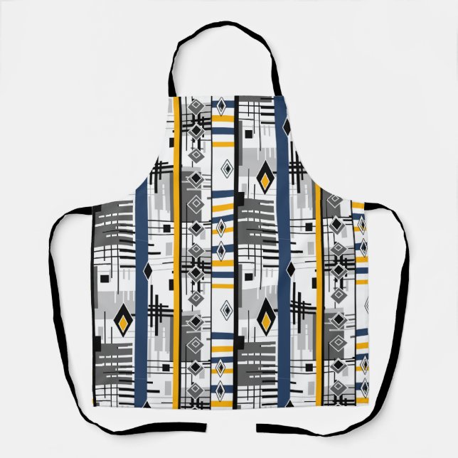 Tablier vintag ornement moderne Abstrait éléments géométri (Recto)