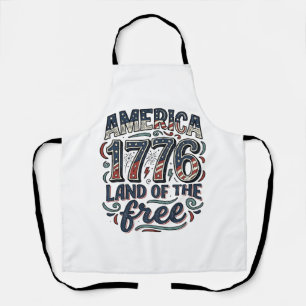 Tablier Vintage America 1776 Terre de liberté conception d