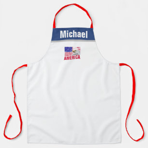 Tablier Vintage American Flag BBQ Grill Chef Patriotique