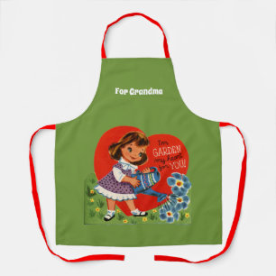 Tablier Vintage Apron Retro Grandma Gardening Cuisine Cade