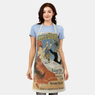 Tablier Vintage Art Nouveau, Restaurant Taverne Olympia
