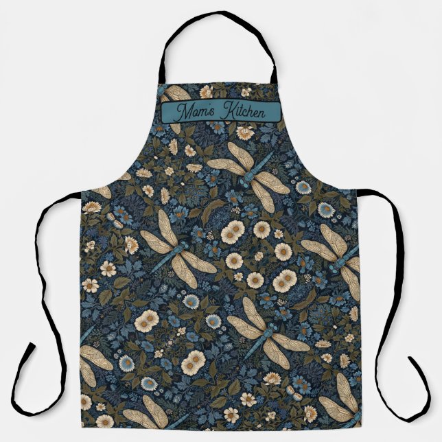 Tablier Vintage blue Dragonfly (Recto)