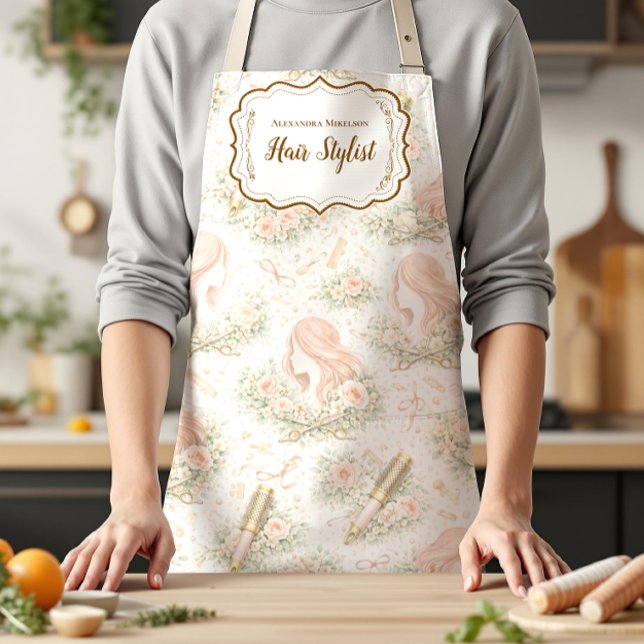 Tablier Vintage Botanical Hair Stylist (Créateur téléchargé)