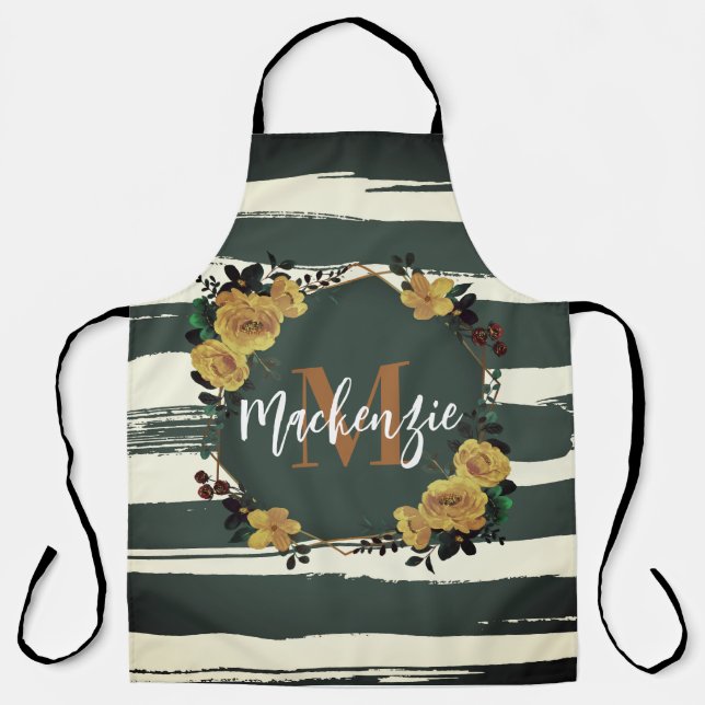 Tablier Vintage cadre floral (Recto)