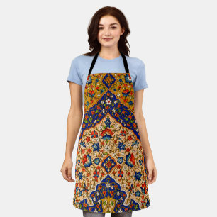 Tablier Vintage coloré Art floral persan