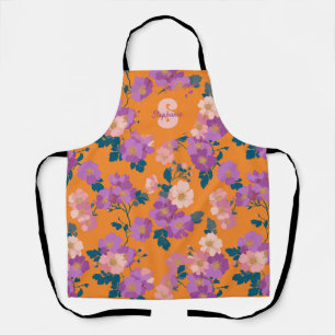 Tablier Vintage Colorful Wild Rose Motif