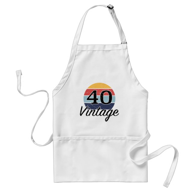Tablier Vintage coucher du soleil du 40e anniversaire (Devant)