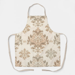 Tablier Vintage Damas Élégant Beige Ferme Française