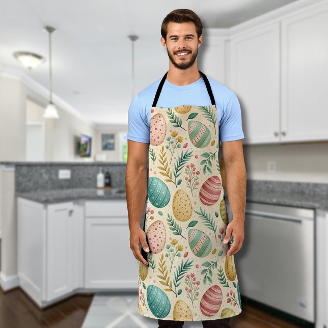 Tablier Vintage Easter Eggs with Floral Buds (Créateur téléchargé)