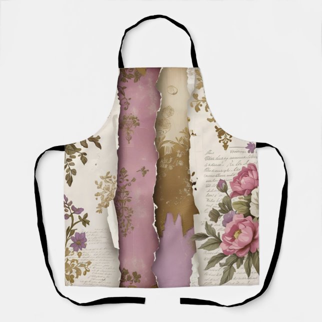 Tablier Vintage Floral - All-Over Print Apron (Recto)