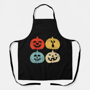 Tablier Vintage Halloween Citrouille Funny Retro Cadeau