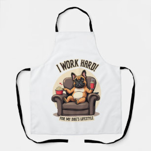 Tablier Vintage I Travaille Dur pour le Style de Vie de Mo