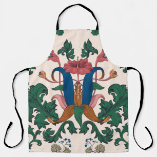 Tablier Vintage motif floral transparent. Flore Art nouvea